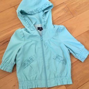 Nicholas and Bear very pretty, lightweight jacket in pastel teal blue, 2T